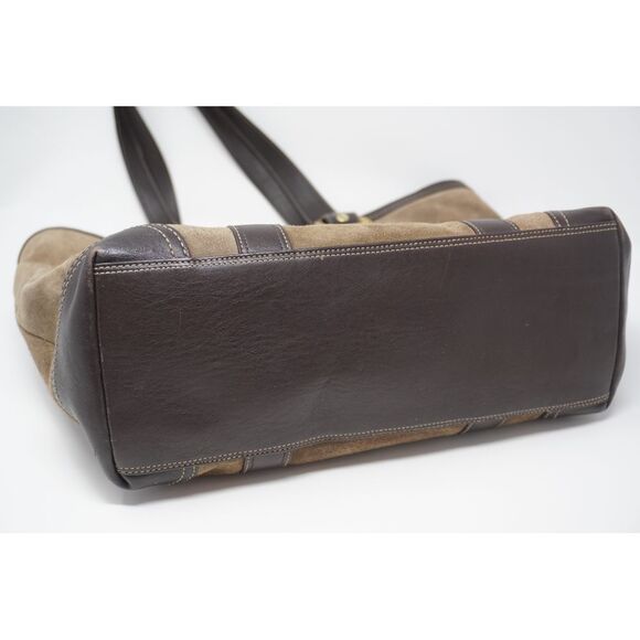 Vintage Coach Carly Taupe Suede Diaper Bag Tote with Original 1941 Changing Pad - Picture 7 of 7